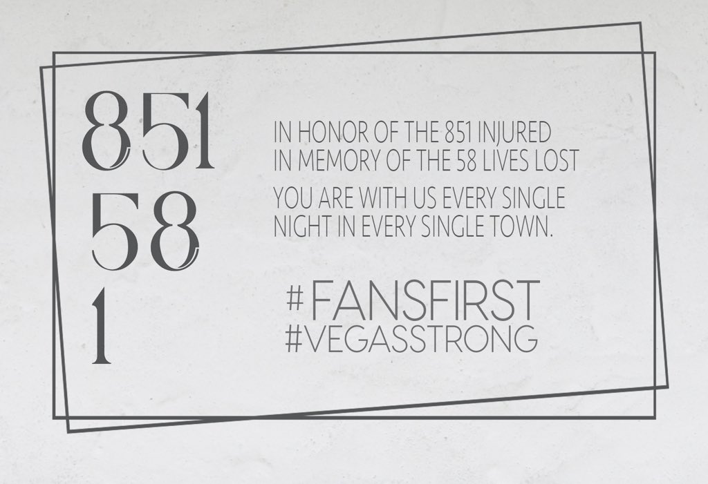 CMT's tweet photo. Tonight, we are all #VegasStrong. 💙 #FansFirst #ACMawards https://t.co/LObXpk2AEc