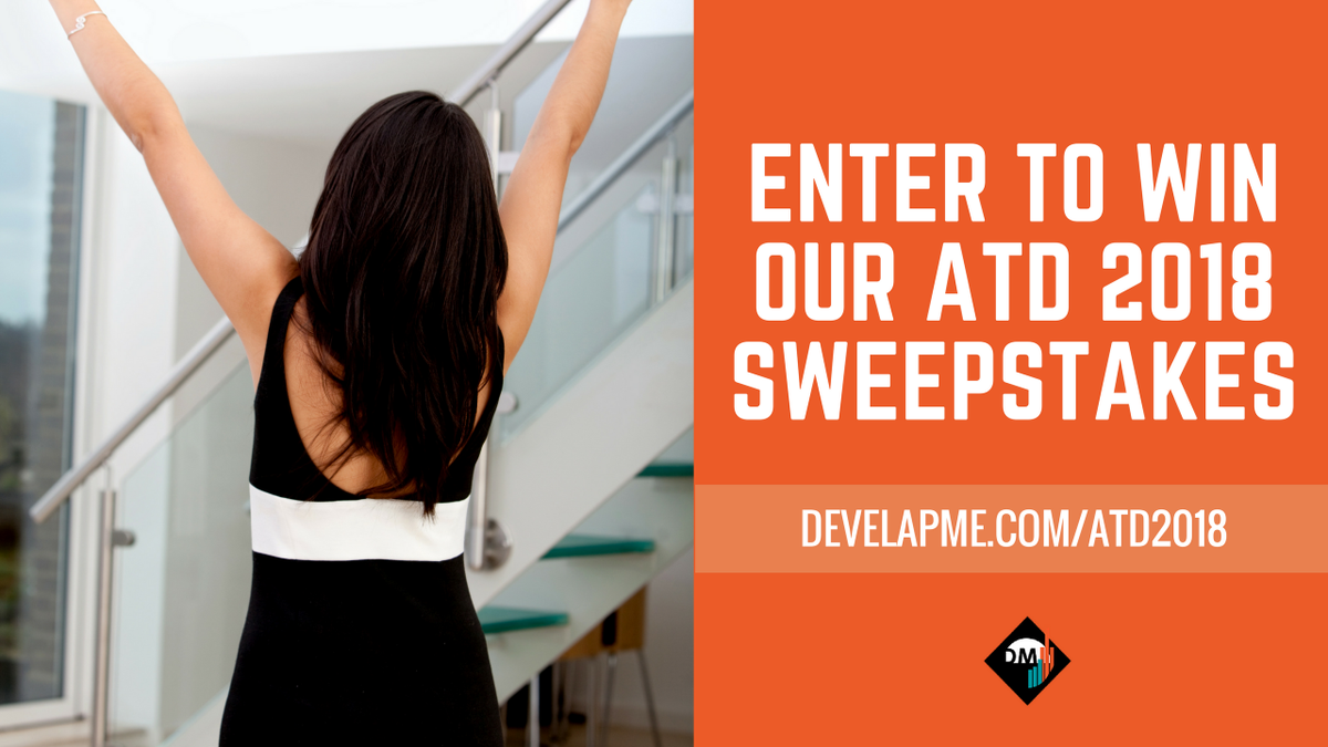 develapme's tweet photo. @atd 2018 is just 3 weeks away, enter to win our ATD 2018 sweepstakes today: https://t.co/XpCfKPLKrl @atdsalesenable #SalesEnablement #SalesTraining #SalesCompetency #SalesCoaching #SalesManagement #TalentDevelopment #Sales #Training https://t.co/CQUCb0u6DE