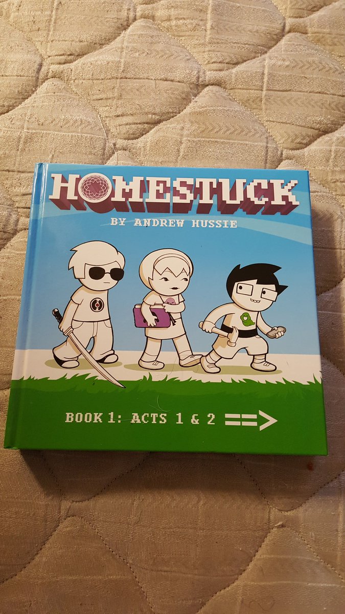 realsubtle's tweet photo. Its here! its real! its on my unlinened bed! #stuck #comic #home #web #homestuck #videogamecomic #webcomic #interactive #simplebed #basicliving #vizmedia #literatureratedtplus #bookbinding #birthday #cakes #moms #gayandlesbian #gayissues #gayinthe2000s #photography #fridayfeel https://t.co/UcRedCdNgd