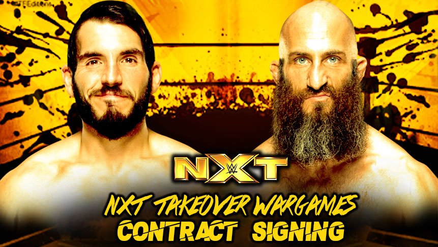 OfficialGGE_'s tweet photo. Also tonight on @NXTGGE , just a week before their match at #NXTTakeoverWarGames, @GGECiampa and @GGEGargano will sign the contract to make the match official tonight on NXT! #GGENXT https://t.co/KYmUIQ1yVC