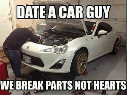 inmotionparts's tweet photo. It's true. #DateACarGuy #InMotionParts https://t.co/xbCeUD3dPV