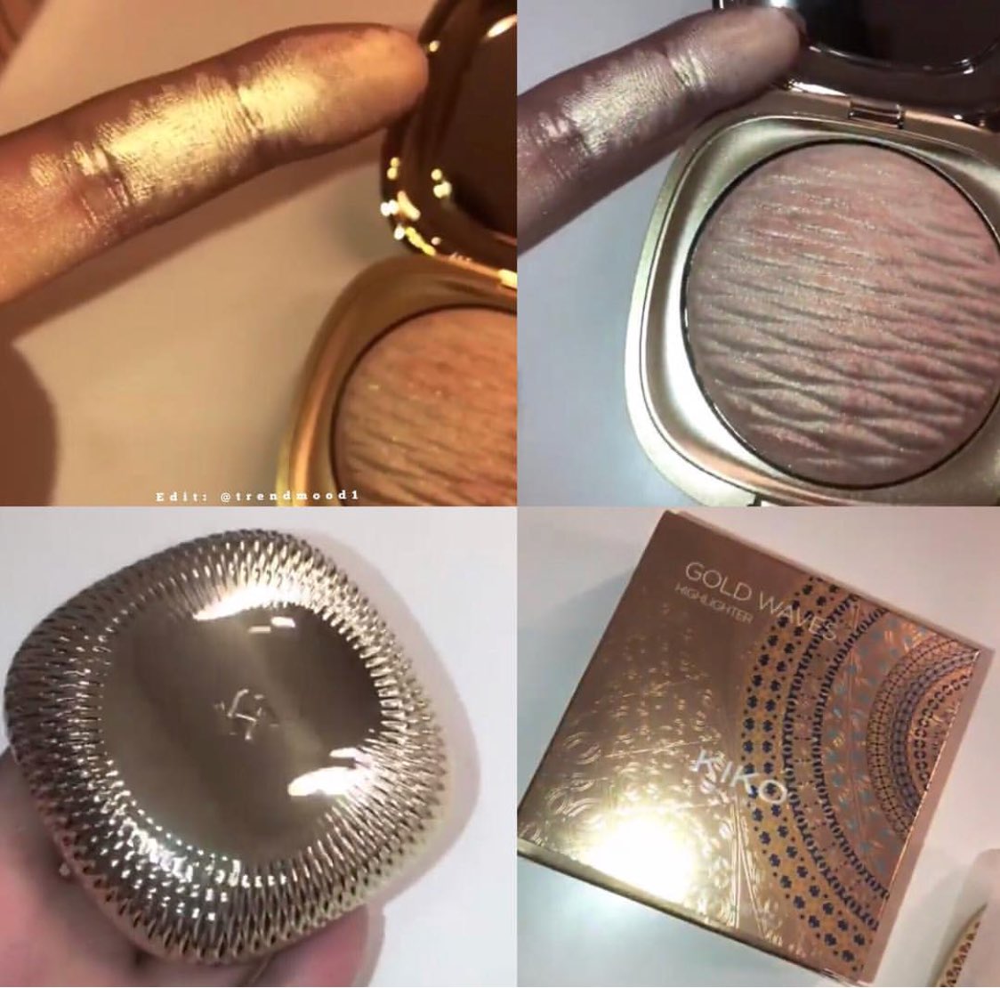 Trendmood's tweet photo. L👀K at this #GLOW !!! ✨ by @kikomilano !! Available Now! LINK ▶️ https://t.co/q5uGiFc4Pl #GoldWaves #Highlighter ✨☀️💛 from the Gold Waves #Collection 📸 @xslayxbeautyx https://t.co/aSMle5numD