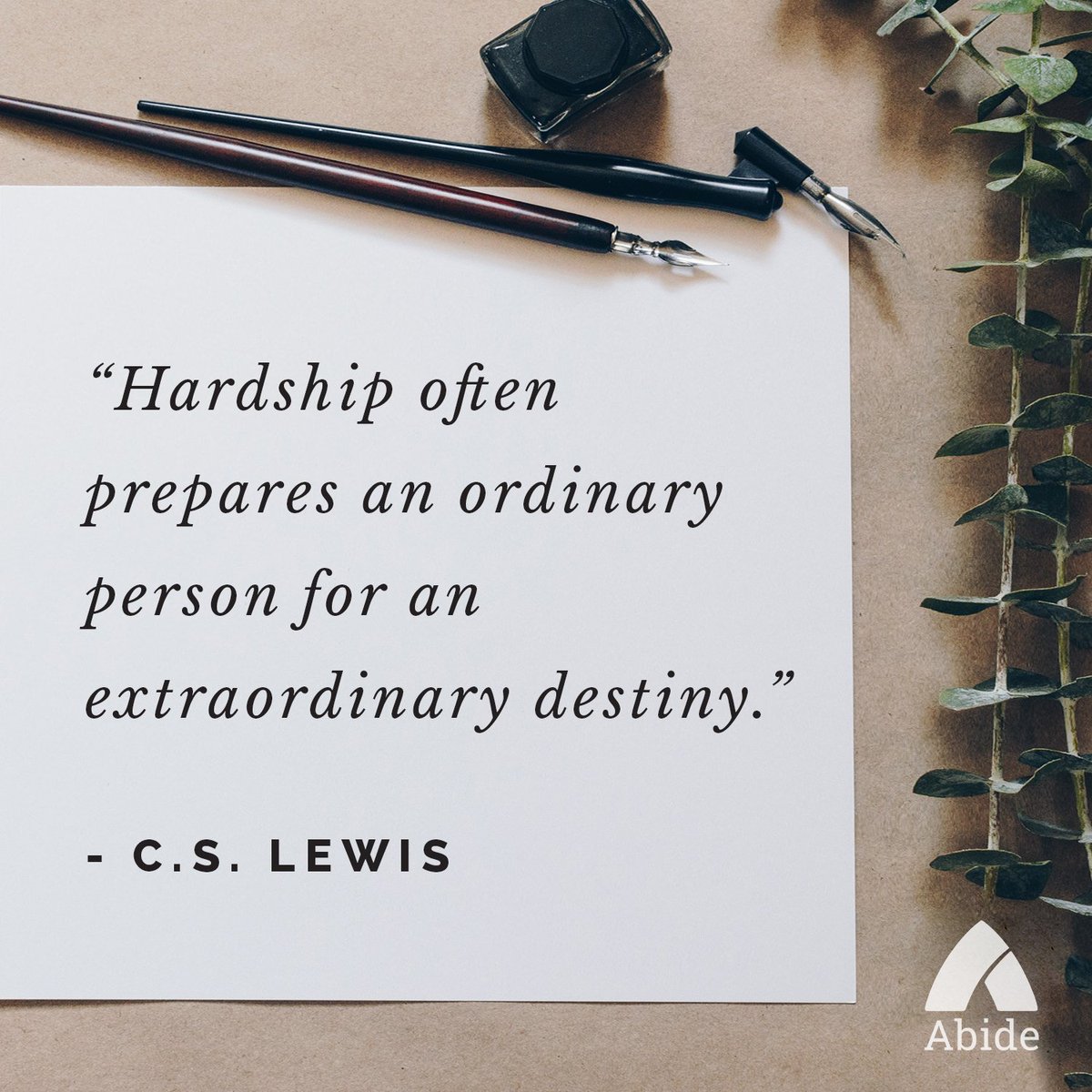 AbideApp's tweet photo. Hardship is never in vain! @cslewis
#abideis #abide #meditation #prayer #devotional #devotions #words #truth #heaven #jesus #cslewis #destiny #extraordinary https://t.co/OI8KW0CPXZ