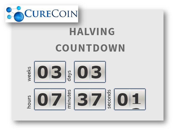 CureCoin_Team's tweet photo. #Curecoin folding rewards halving coming 🚨~May 10 2018~🚨
It's not too late to earn EXTRA CURE before our scheduled protein folding rewards halving (Block rewards halving for SHA-256 PoW miners &amp; PoS wallets has already occured ahead of schedule! 🖥️⚕️#citizenscience https://t.co/JT9q92DHQR