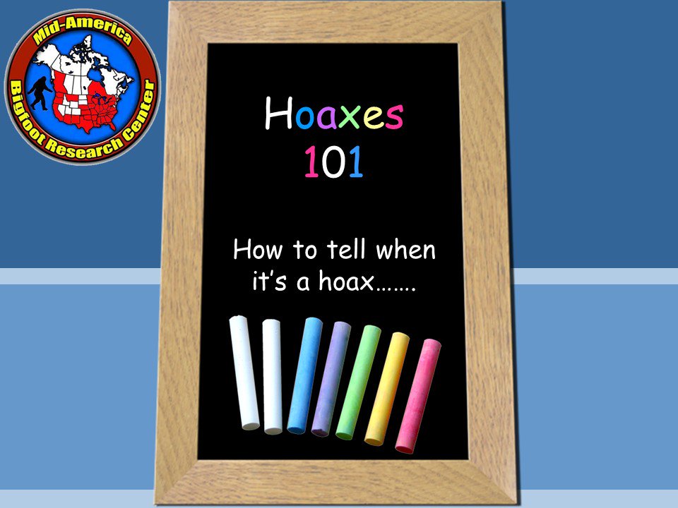 BfFieldguide's tweet image. Hoaxes 101

bigfootfieldguide.blogspot.com/2016/08/hoaxes…