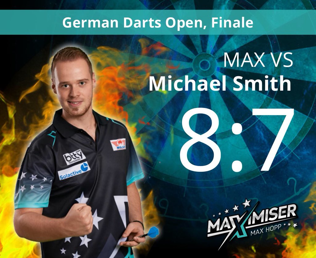 maximiser180's tweet photo. TURNIERSIEG!! Bin überwältigt. Unglaublich. Was für ein Moment. Danke an alle Unterstützer! #GDO18 #darts https://t.co/4TiEYJcUq2