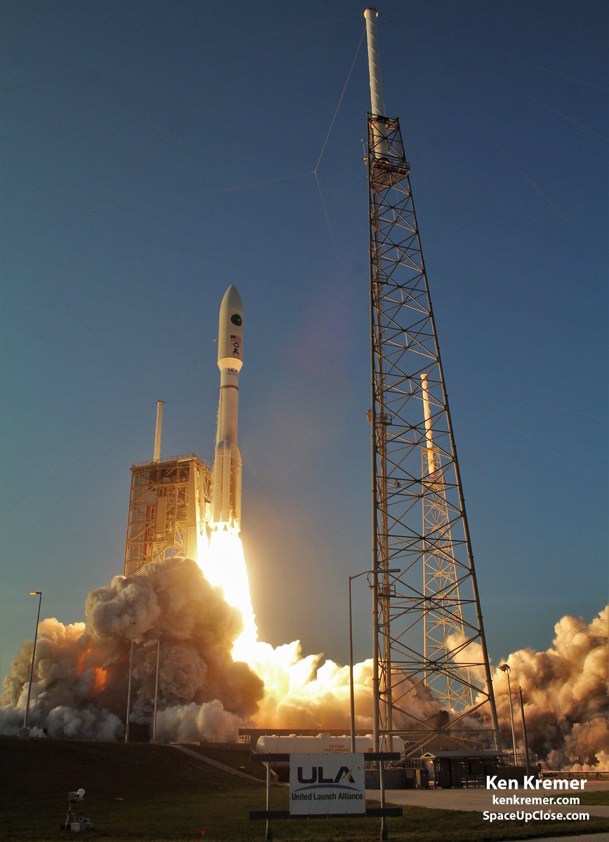 ken_kremer's tweet photo. Gorgeous sunset blastoff of @ulalaunch #AtlasV delivering #AFSPC11 multimilsat payload to high orbit for @usairforce at @CapeCanaveralFL from #pad41 on Apr14 .my remote cam#2. #ULA @45thSpaceWing @AFSpace #AFSpace. Cred: @ken_kremer https://t.co/FPCQ3a4wzU https://t.co/G4fyocB13Q https://t.co/SWO7DrJ2AF