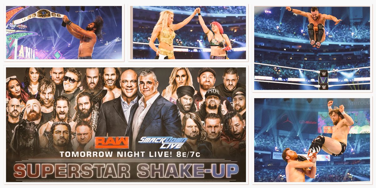 AmazingNerdShow's tweet photo. With the #WWE #SuperstarShakeup only a day away, who would you like to see jump brands? Hear our top five picks and our review of #WrestleMania34 here! #PodernFamily 
👂👇
Podbean: https://t.co/dU18r1eKaZ
iTunes: https://t.co/bMrMKMLYue https://t.co/D3i9wUi3Ym