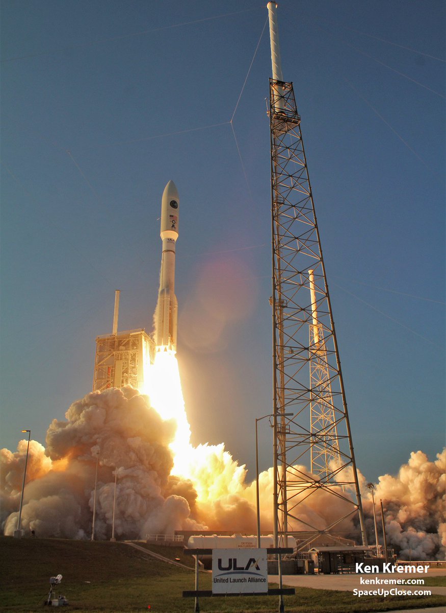 ken_kremer's tweet photo. Gorgeous sunset blastoff of @ulalaunch #AtlasV delivering #AFSPC11 multimilsat payload to high orbit for @usairforce at @CapeCanaveralFL from #pad41 on Apr14 .my remote cam#2. #ULA @45thSpaceWing @AFSpace #AFSpace. Cred: @ken_kremer https://t.co/FPCQ3a4wzU https://t.co/G4fyocB13Q https://t.co/SWO7DrJ2AF