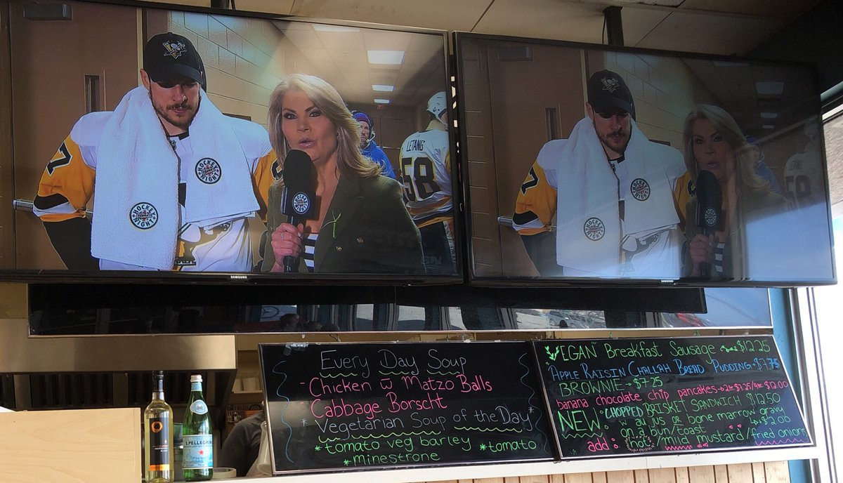 Bernsteinsdeli's tweet photo. Showing @NHLJets tonight with $1.50 off featured food and $1 off beer, wine and shots. #hockeynightatbernsteins #atthedeli @ICEzzyG @ICdrew @howwon @localfreq @academylanes @CorydonTimes @CorydonCC @CityHaulCorydon #gojetsgo https://t.co/5AunbI6KMg