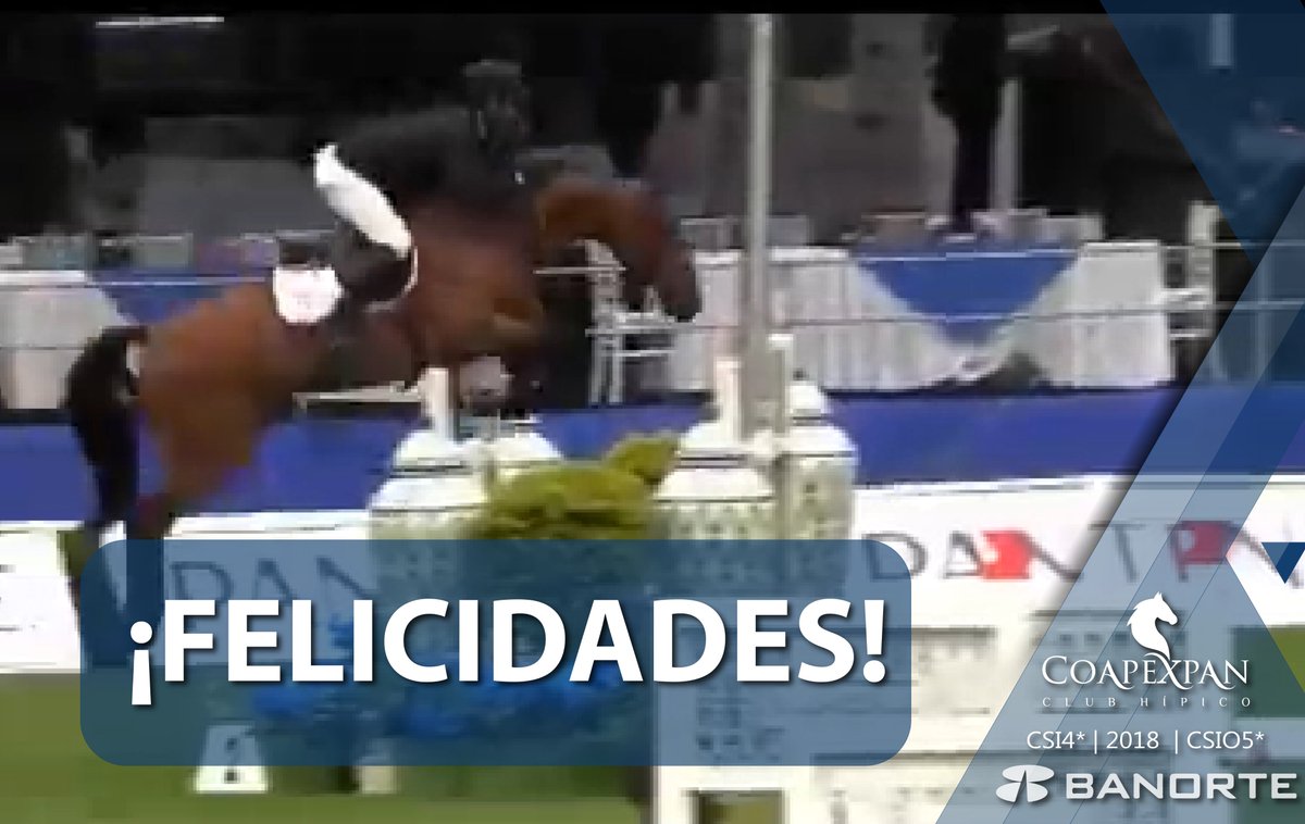 HipicoCoapexpan's tweet photo. GP CSI4* Coapexpan, Xalapa.

Ganador Fernando Martínez Sommer
COR BAKKER

GP Banorte Round 🐴 

#EcuestreBanorte #CSICoapexpan #COapexpan2018 #Coapexpan #Xalapa #Banorte #GPBanorte #CSI4* #CSIO5* #MéxicoEcuestre #México #Mx #Horses https://t.co/khIWTB6lfU
