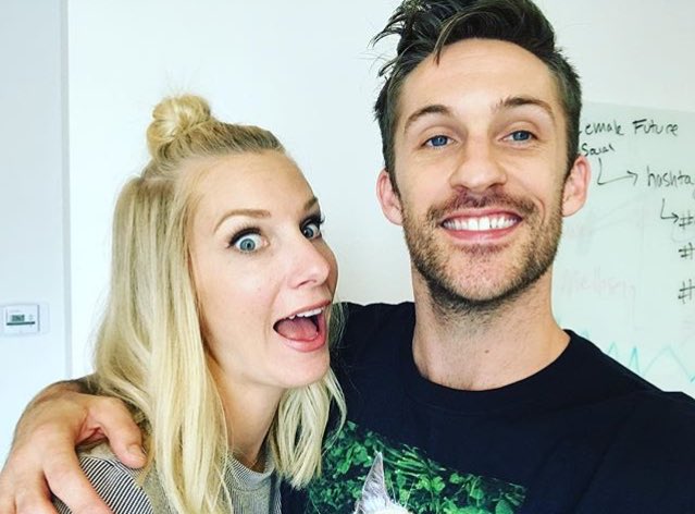 Heatherm_daily's tweet photo. These amazing people working on a sketch together.. can't wait to see this already! @HeatherMorrisTV @ash_lendzion @littlelengies @JimmyFowlie #IRLcomedy https://t.co/b8PtbvNenA