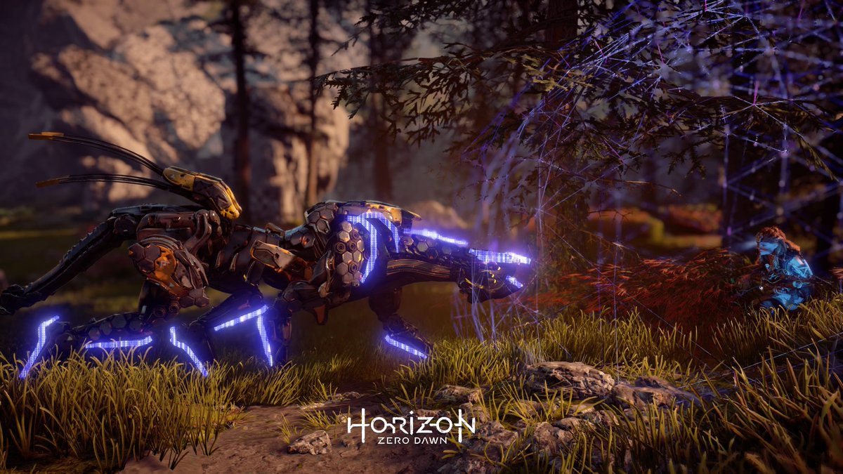 wallscrawlpoet's tweet photo. Who's hunting who?#machinehunter #Stalker #hunterhunted #Focus #stealth #HorizonZeroDawn #PS4share https://t.co/hWpzqn2THu