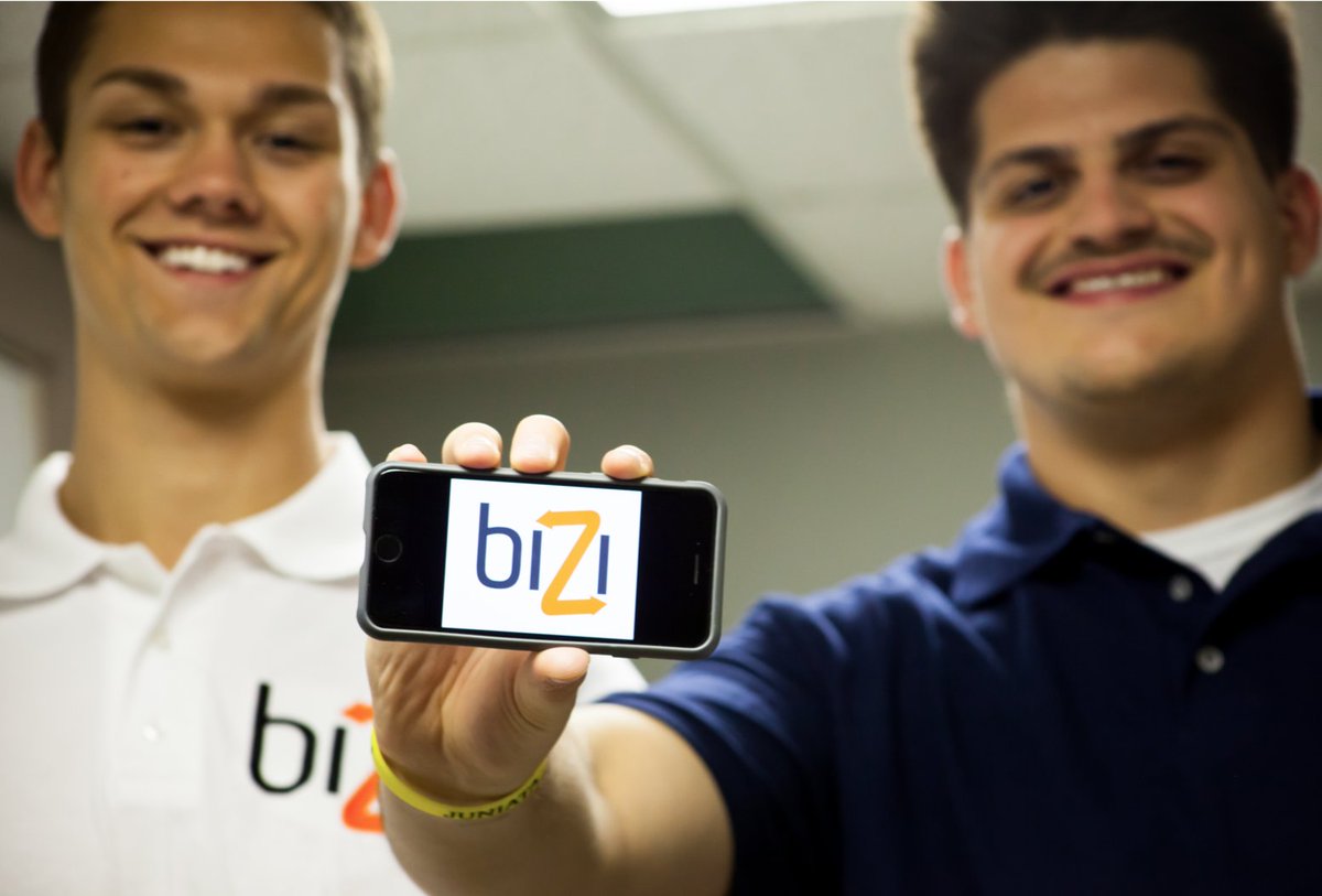 JuniataBiz's tweet photo. Kyle Bargo and Dallas Huff are developing ‘Bizi’, a mobile app to serve as a student-focused marketplace. It connects students wanting to buy/sell various items, and will allow local businesses to advertise on it too! Check them out at the Student Startup Showcase this Thursday! https://t.co/N44WUOy0SZ
