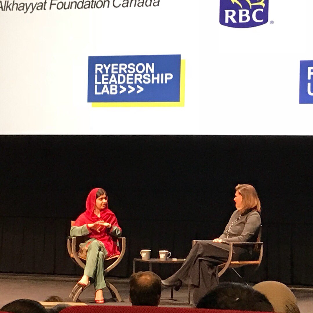 Malala: a Nobel Peace Prize winner, a honourary Canadian, an education advocate, a writer, a survivor, and an inspiration. 

---
Thank you @RULeadLab Lab for screening the documentary He Named Me Malala and this fireside chat with <a href="/Malala/">Malala Yousafzai</a> and @LisaLaFlammeCTV