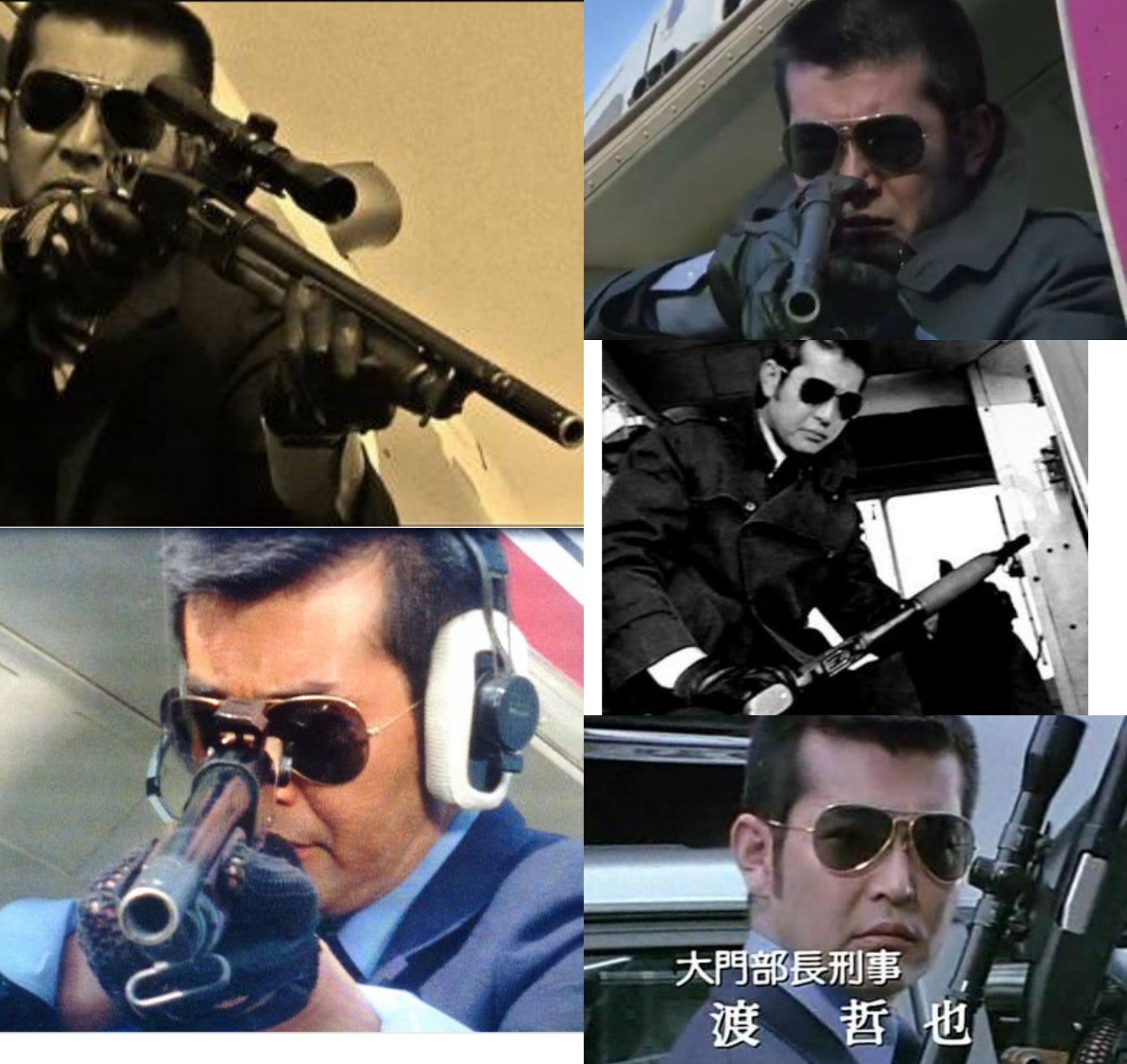 ヘリコプターからの狙撃バージョン　西部警察　大門団長　渡哲也ガレージキット完成品 ヘリコプターからの狙撃バージョン 西部警察 大門団長 渡哲也