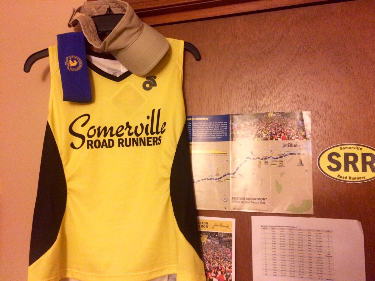 theRunnersRun's tweet photo. Ready for race day! #bostonmarathon2018 #srr @SomervilleRR https://t.co/TFp1G1hycf