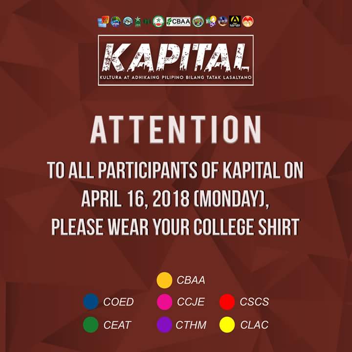 marchesociete's tweet photo. Friendly reminder for today's event: 

📌KAPITAL: KULTURA AT ADHIKAING PILIPINO BILANG TATAK LASALYANO
📌Ugnayang La Salle | 11:30am https://t.co/L8kmrvn8hY