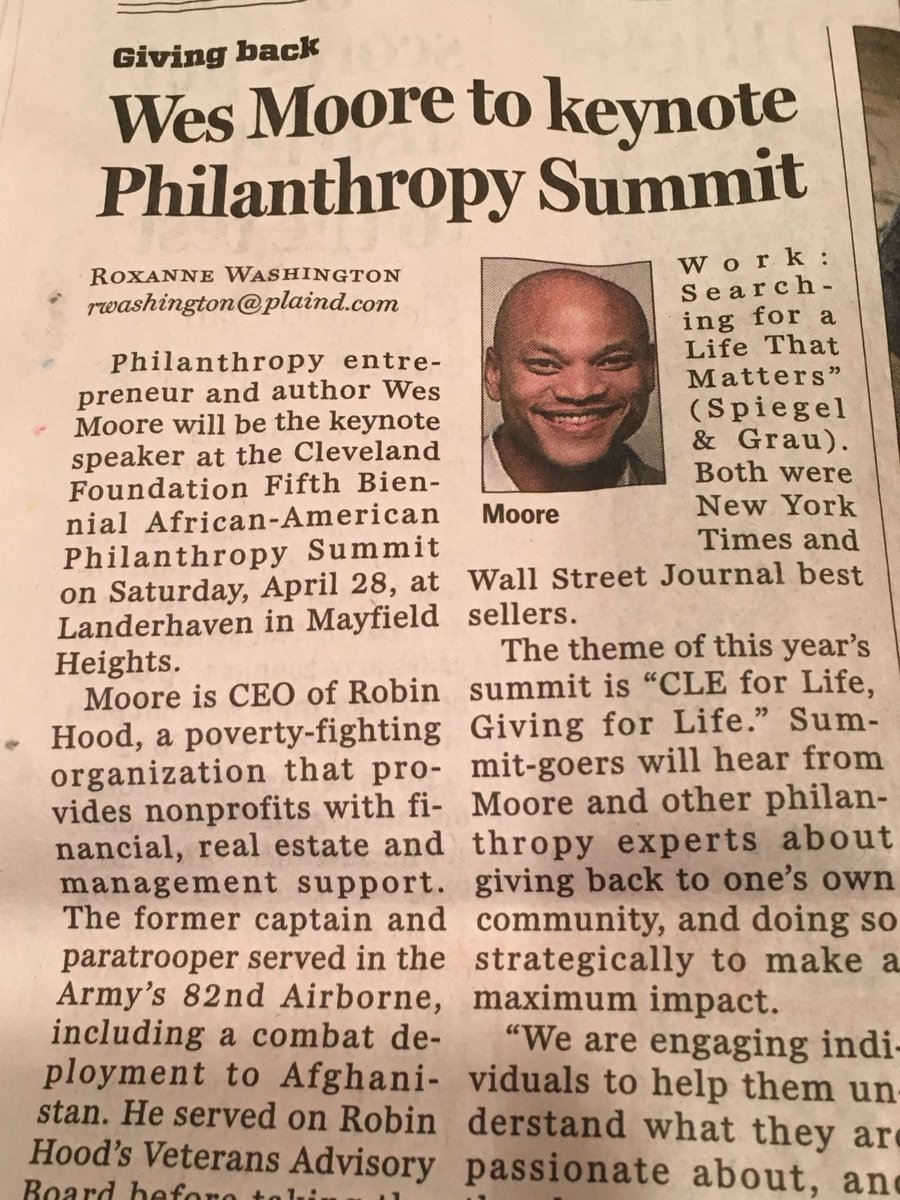 CRHillJohnson's tweet photo. @iamwesmoore #Cleveland is waiting for you! Sat 4/28 @ExecCaterers. Register at https://t.co/Ur4WdPlphC  @RobinHoodNYC @CleveFoundation @Jeffsnation @jrhorton @stevesanders365 @RonVanJohn @KKJCLE @ValaidaF #TheOtherWesMoore #CLEforLifeGivingforLife #givinghasnocolor https://t.co/9CtXKzcjcG