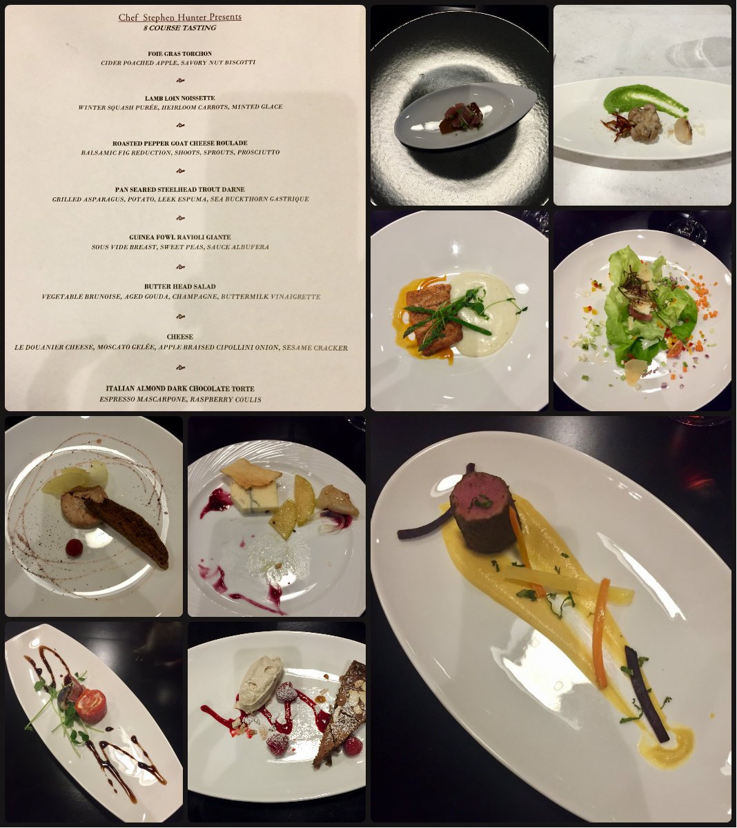 VIPPlanner's tweet photo. Chef Stephen Hunter presents...wow, what an excellent meal @CICPEI Dining Room last night! Great wine pairings & fabulous company - not sure how I got to be so lucky but I definitely felt it last night! #PEI #StudentLearning #8course https://t.co/y5BY3vNlo7