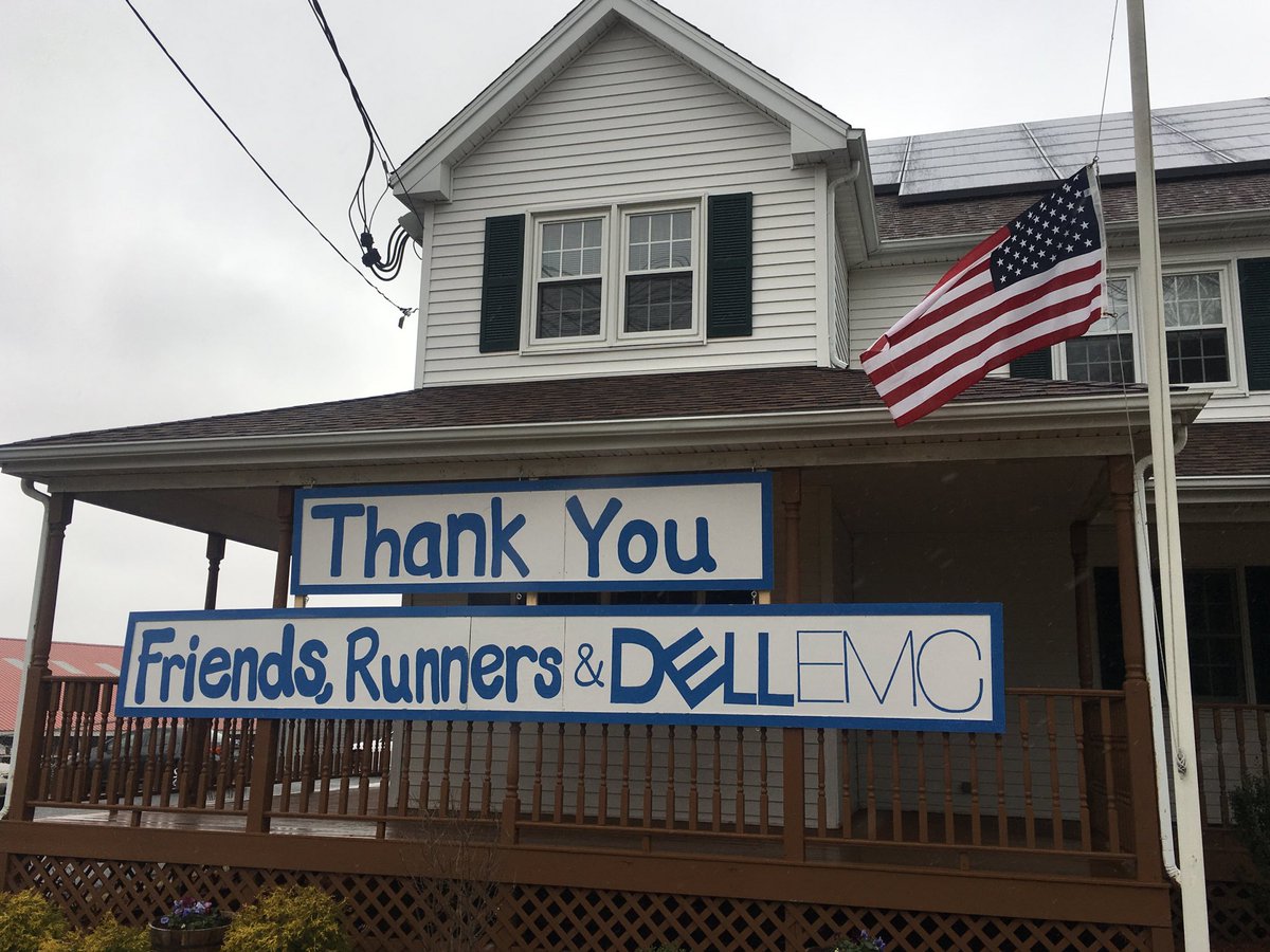 ChristineMac8's tweet photo. Prayers to those participating in #OneBostonDay, remembering the #BostonMarathon tragedy 5 yrs ago today. Positive thoughts for safety to those running in heavy rain tomorrow and thanks to #DellEMC and its #LegacyOfGood for giving to Hopkinton’s MCL Respite Center every year! https://t.co/HkhOQJrkNv