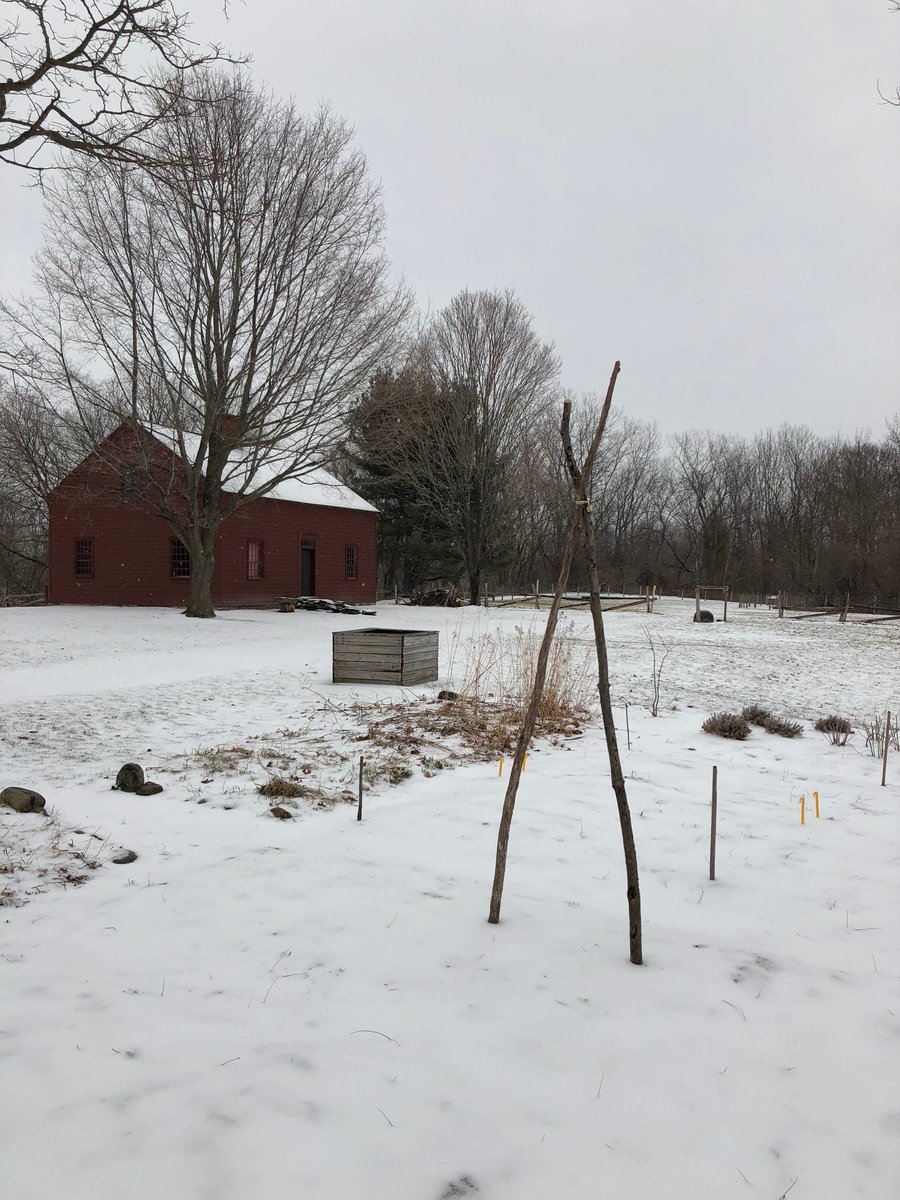 We were supposed to de-winterize the #EthanAllenHomestead and begin tilling the soil today, but our fickle #Vermont weather had other plans. We will still open in two weeks rain, shine, or sleet! We have plenty of woolen cloaks to make your experience more #authentic !