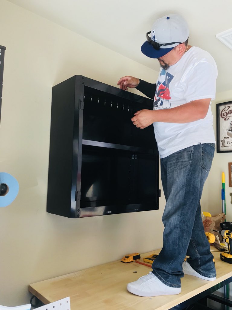Erika1Romero's tweet photo. Well...at least I get to have ‘some’ of my #Toyota #TRD❤️in ‘his’ garage #ManCave #IvanStewart #IvanIronmanStewart around the #HuskyToolBoxes 🔩🛠🔧🤷🏻‍♀️ https://t.co/jPng6XpVgT