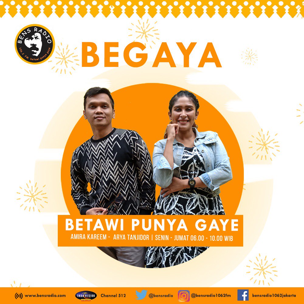 abang none dah pada bangun belom???
nyokkk pantengin #begaya bareng mpok <a href="/AmiraKareem87/">Mira Kareem</a> Al-Kathiri juge bang <a href="/aryaimanrahman/">Arya Imandanu Rahman</a> ampe jam 10 ye...