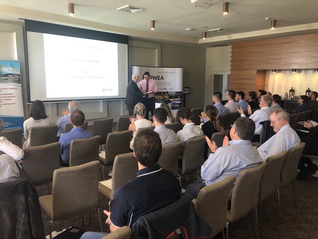 Here is our CEO John Roydhouse presenting a plaque to Cr Ken Halstead for 17 years of service on the IPWEA NSW board. Congratulations and thank you for your service Ken! #ipweansw #regionalforums #engineers #infrastructure
