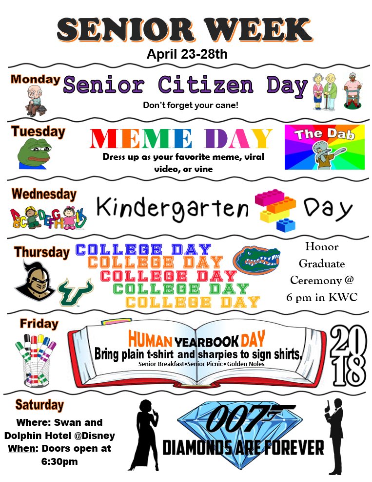 seminolehs2018's tweet photo. SENIOR WEEK DRESS UP DAYS! https://t.co/fhZdeCBqz1