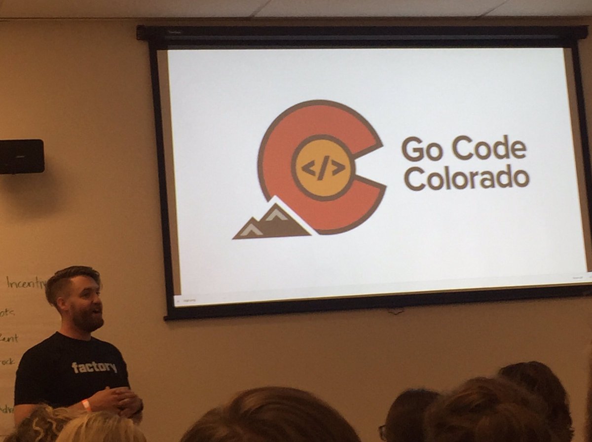 hallgrene's tweet photo. Excited to listen to the #GoCodeColorado final pitches at #Factory in #GrandJunction https://t.co/GsfIU4rnFD