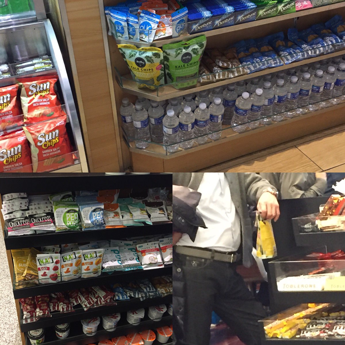 BrandSeedMktg's tweet photo. Look wha we spotted at #YYZ #HealthySnacks @HealthyCrunch #KaleSnacks @ThreeFarmers #Chickpea and #PeaPops Snacks @NANatureAddicts #FruitSticks @enerjive #Crackers and a #HappyHealthyCrunchCustomer buying #HealthyCrunch #KaleYa! @BrandSeedMktg #ComeGrowWithUs🌱 https://t.co/clq4dU1BLM