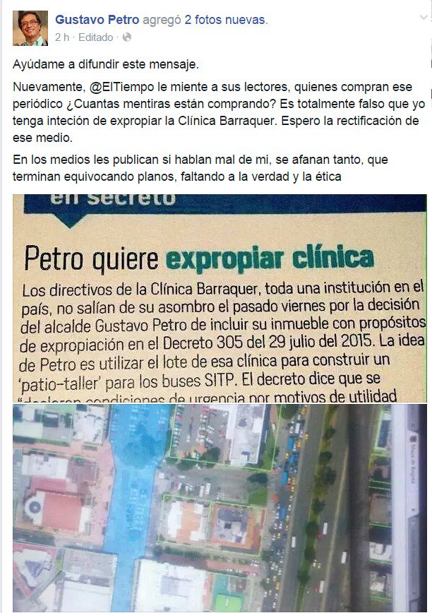 Camilo_826's tweet photo. Opositores al partido de Gustavo Petro han usado una campaña de mentiras que propaga la presunta “expropiación” que hará el candidato  cuando sea presidente de Colombia causando desinformación y polarización entre los habitantes del país.#principiodeorquestación https://t.co/YURbZnfmFN