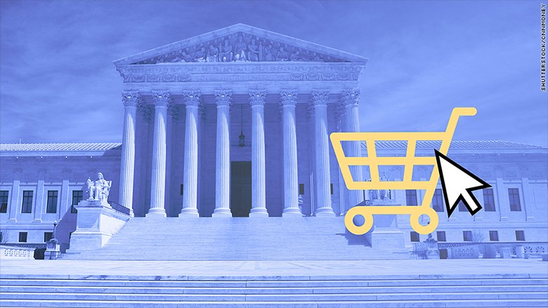 CNN's tweet photo. Battle over sales taxes on online purchases heads to Supreme Court https://t.co/ruERoscaNj https://t.co/4joonNWLxq