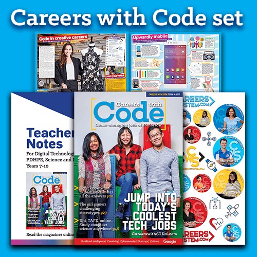 CareerswithSTEM's tweet photo. Get set to use #CareerswithCode in the classroom to boost your #DigitalTechnologies curriculum!

Meet our new #classroom magazine set. You'll receive 100 copies of the mag, teacher notes, posters and stickers for decoration - all for $145.00!

#STEMed https://t.co/00YWUVOmow https://t.co/bDTd3CFxB4