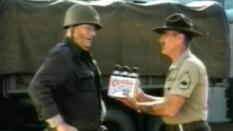 THR's tweet photo. R. Lee Ermey and John Wayne shared screen time together — kind of https://t.co/oC5cnCFNaH https://t.co/34Vu3YQ3mD