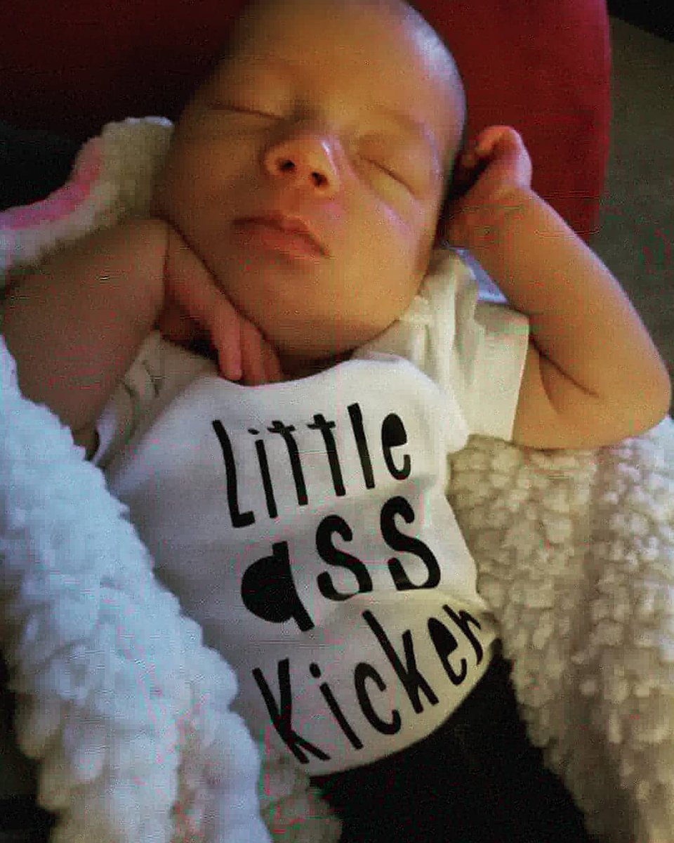 KimmiMarie_'s tweet photo. We are ready for the season finale of @TheWalkingDead with our little ass kicker. #TWD #AMC #LittleAssKicker #TheWalkingDead https://t.co/Rp2esmlXz3