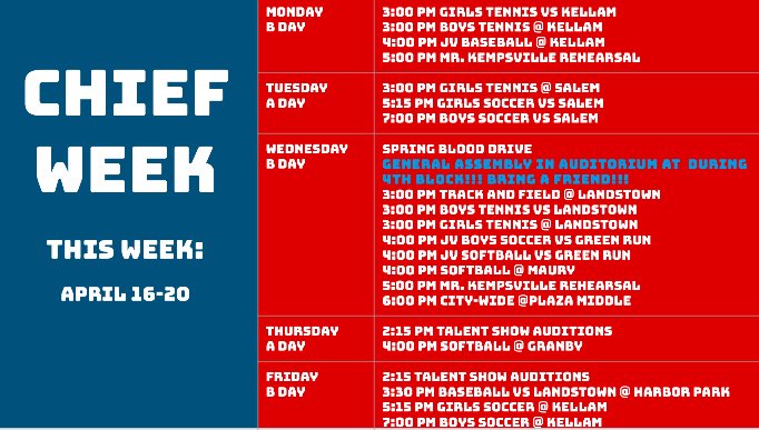 khssca's tweet photo. Here’s this week’s Chief Week, don’t forget it’s National Student Leadership Week!! https://t.co/H4ktltaB01