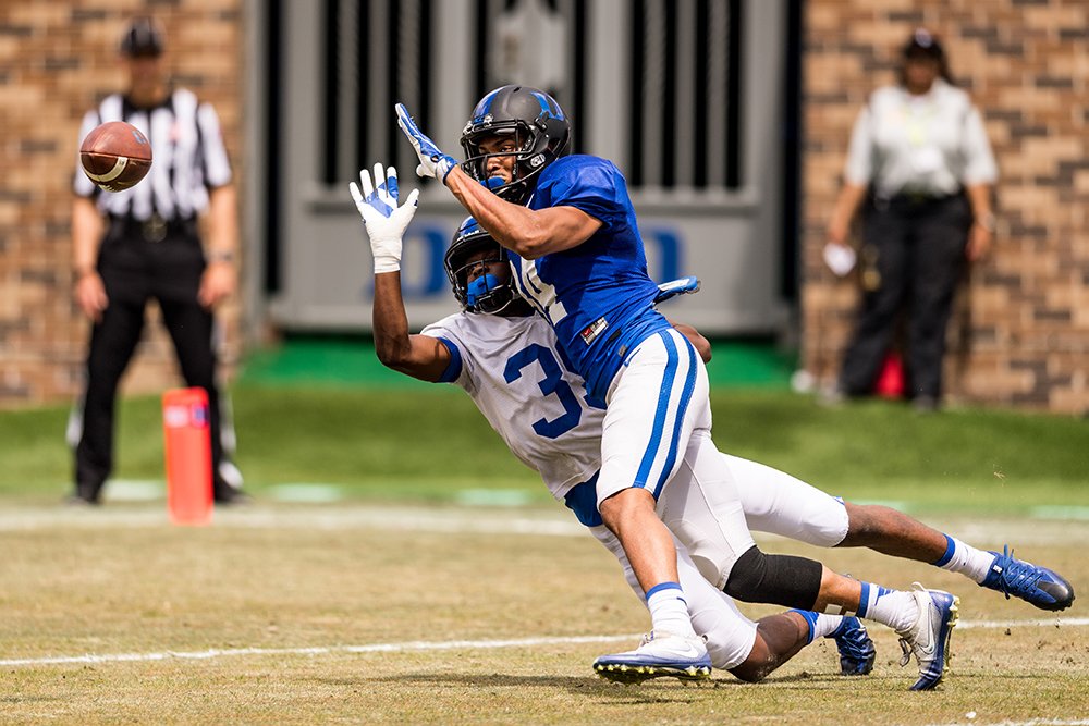 DukeFOOTBALL's tweet image. ICYMI: A look back at Saturday's spring showcase with 
🔵 Interviews
🔵 Photos
🔵 Link to rewatch the entire event on @ACCNetworkExtra

goduke.us/2qxzMIv
