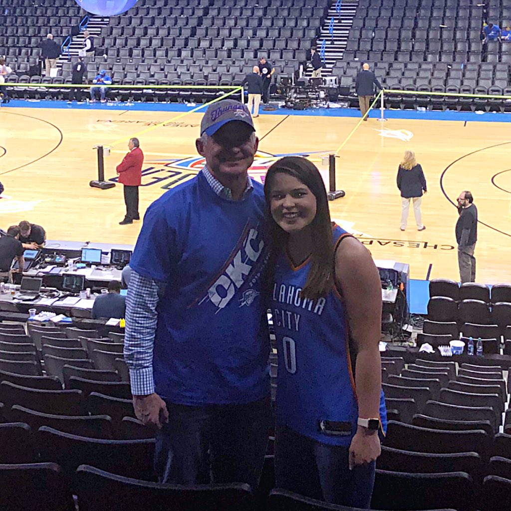 Dwordy's tweet photo. Prom Saturday, OKC Thunder today, 17 tomorrow with @cculaura. Fun weekend #memoriesmade https://t.co/2p1zihFEZm