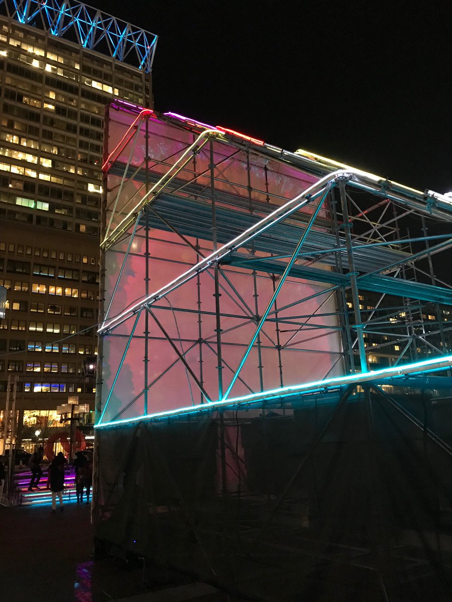 #SunStomp was a big hit at #LightCityBaltimore ... solar powered audio and lights triggered by bleacher seats! <a href="/downtownkirby/">Kirby Fowler</a>