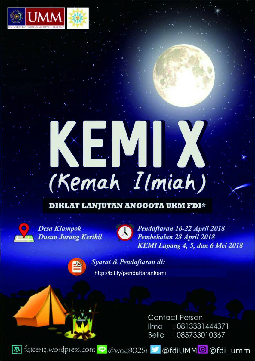PENDAFTARAN KEMI X UKM FDI UMM fdiceria.wordpress.com/2018/04/16/pen…