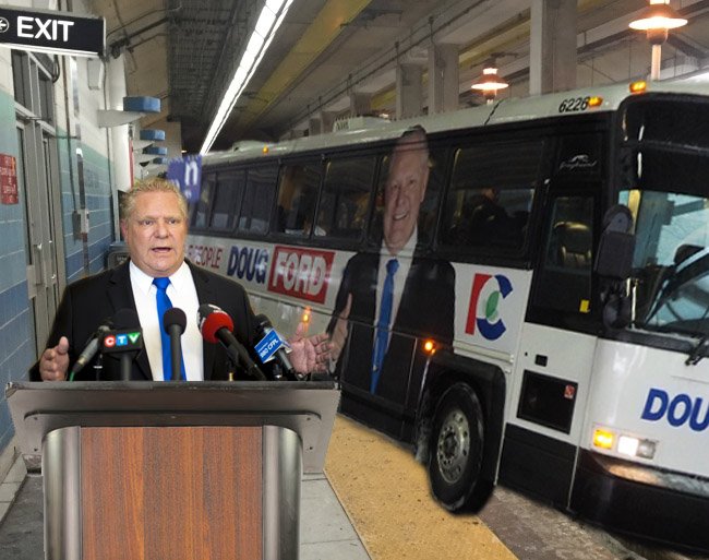 Tomorrow's probable headline:
'Doug Ford crashes campaign bus into Queen's Quay Tunnel, blames #KingStreetPilot and War on Car'
@fordnation #onpoli #notarealfact