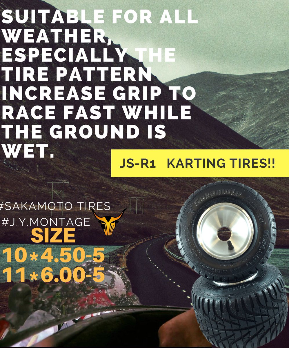 SAKAMOTO_JYM's tweet photo. 【自社オリジナルブランド:::SAKAMOTO競技カートタイヤ】
サイズ：
10X4.50-5  4PR  TL
11X6.00-5  4PR  TL
サイドウォールには、斬新な「石を敷き詰めたようなパターン」を設計し、
耐摩耗性を向上した新コンパウンドの採用により、タイヤ寿命は長くなる
#競技カート #台湾製 #タイヤ #Karting https://t.co/vLjJLTkPkm