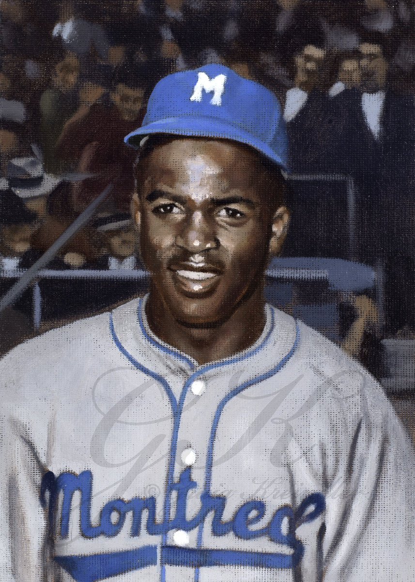 Graig Kreindler on X: A color study of Jackie Robinson with the