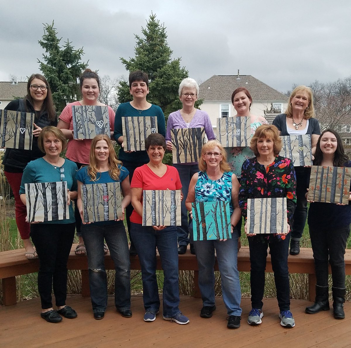 SquareCanvasArt's tweet photo. These ladies were so much fun to paint with for this surprise party last night! Thanks for celebrating with Square Canvas!! https://t.co/AupsnZKCT7