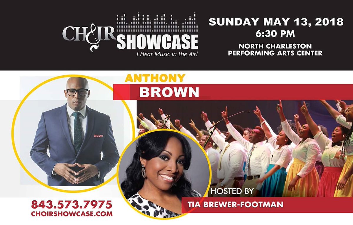 FootmanG's tweet photo. On sale now --> 2018 Choir Showcase tickets feat special guest Anthony Brown and Group Therapy and more at the North Charleston Performing Arts Center Sun, May 13, 2018 at 6:30p! North Charleston, SC Coliseum Box Office! https://t.co/iOMRT5cYlU #CHOIRSHOWCASE18 Gerald Footman https://t.co/mKGiibykKo