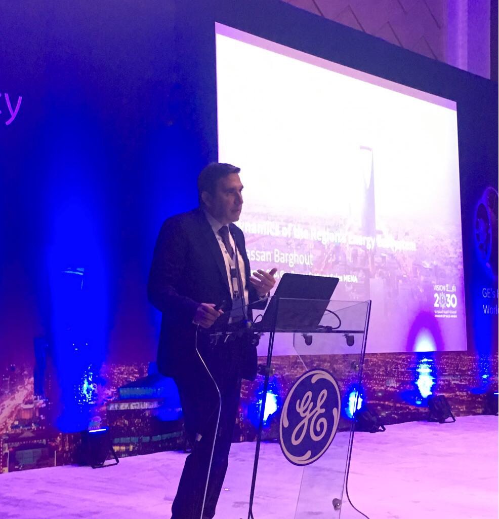gevernova_ksa's tweet image. “ #EnergyDiversification, the #DigitalIndustrial transformation &amp;amp; #Decentralization will be key drivers of the #FutureOfPower in #KSA &amp;amp; the region” says Ghassan Barghout, CEO for @GE_Power’s Gas Power Systems-Sales business in #MENA. #PoweringForward
