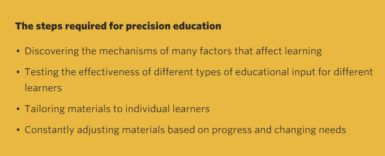 BOLD_insights's tweet photo. “Individualised educational practices would be for everyone – every learner would receive tailored materials.”
@abrookmanbyrne on the benefits of gathering detailed learner data: https://t.co/nVFRN2lEjQ
#IndividualizedLearning #EdNeuro #SciOfLearning #FutureofLearning #BOLDblog https://t.co/lYpzCl1yHL