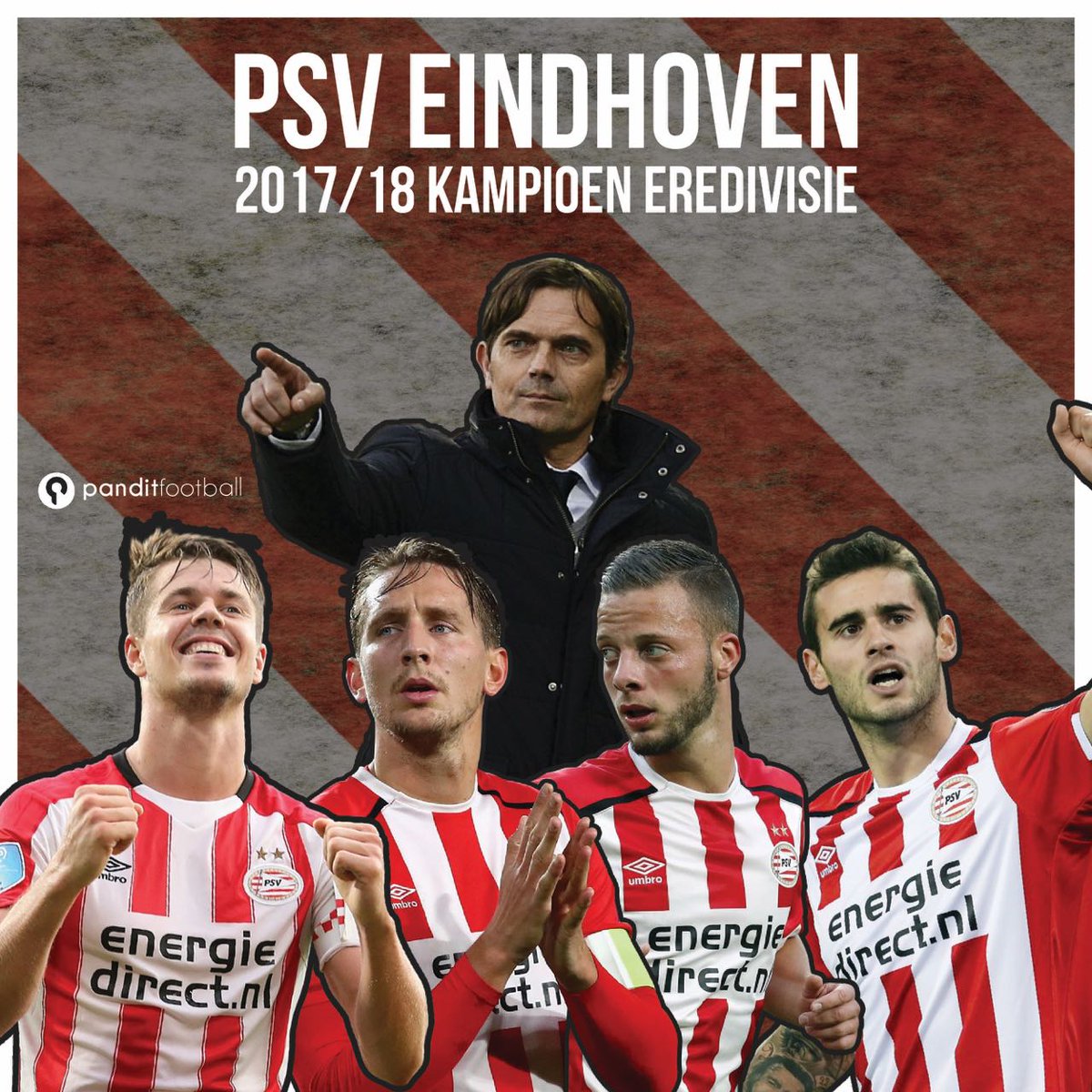 panditfootball's tweet photo. Selamat untuk PSV Eindhoven yang telah meraih gelar ke-24 Liga Belanda. Kampioen! https://t.co/fS9JUHBxLh